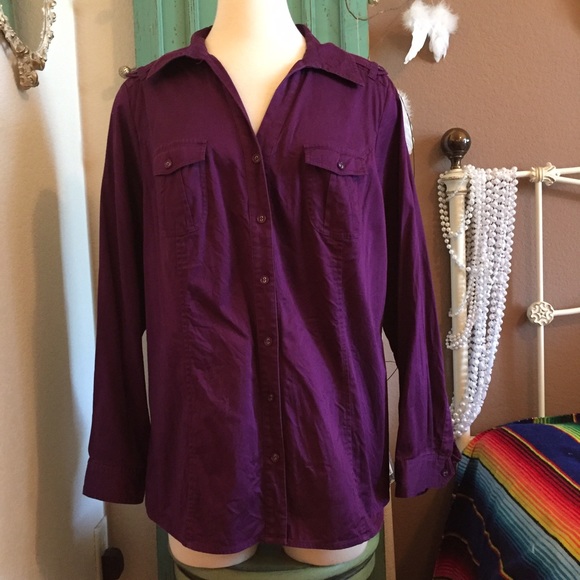 Deep Purple Button Down Shirt
