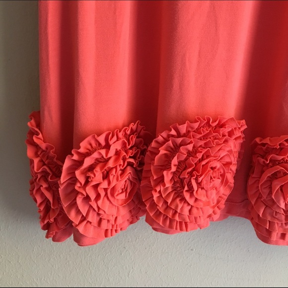 Coral Shift Dress - Picture 2 of 3