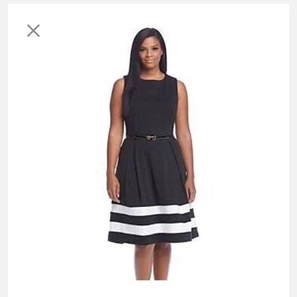 calvin klein plus size white dress