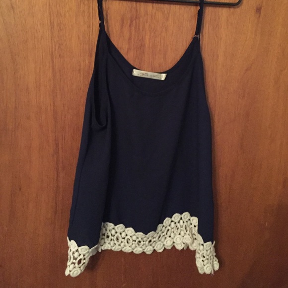Navy spaghetti strap shirt