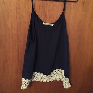 Navy spaghetti strap shirt