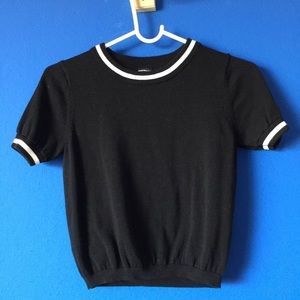 Brandy Melville Ingrid Knit Top - Black & White