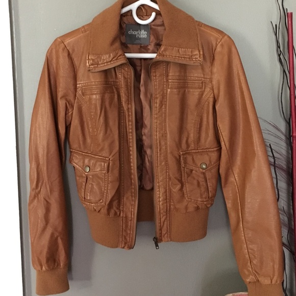 Faux leather jacket from Charlotte Russe