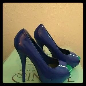 Royal blue shoes