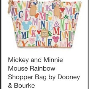 Mickey and Minnie D & B rainbow crossbody satchel