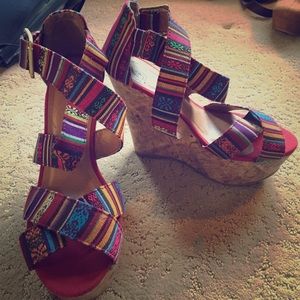 Wedge cloth  heels