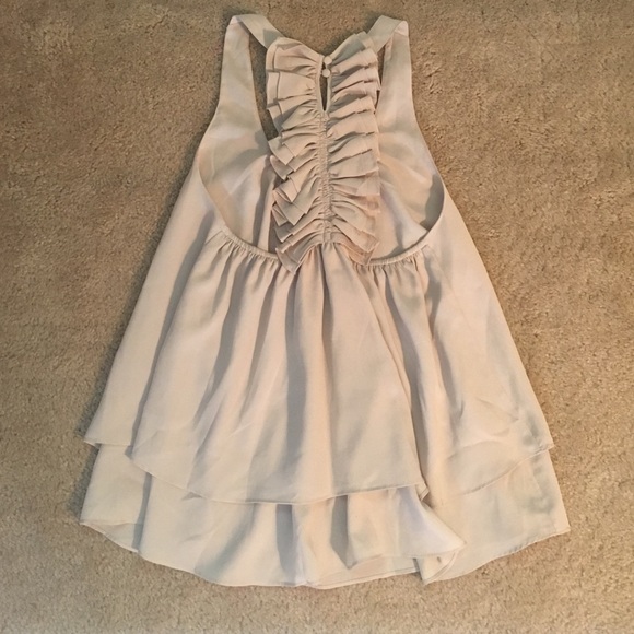 Naked Zebra Ruffle Racerback Tank Top - Picture 3 of 4