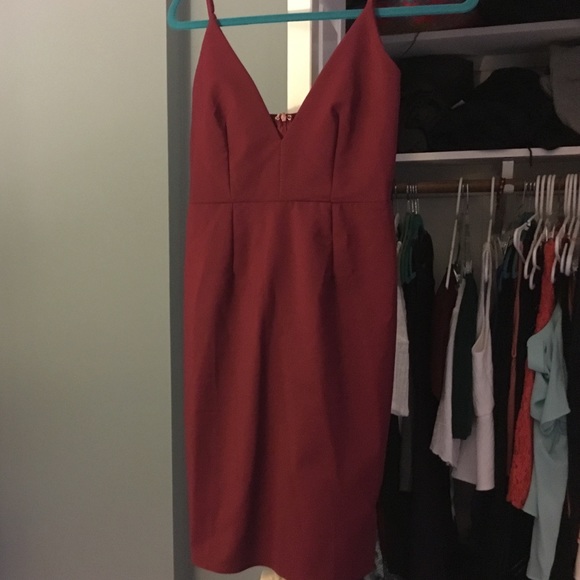 LF body con dress MAROON - Picture 3 of 4