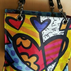 Romero Britto tote bag