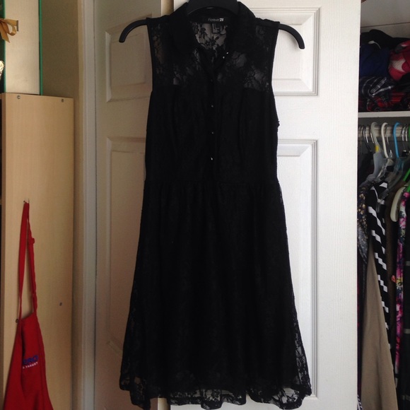 Small Forever 21 Black Lace Dress - Picture 1 of 3