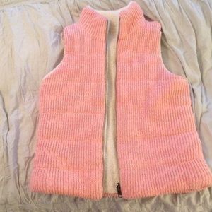 Girls Hanna Andersson Pink & White vest size 10