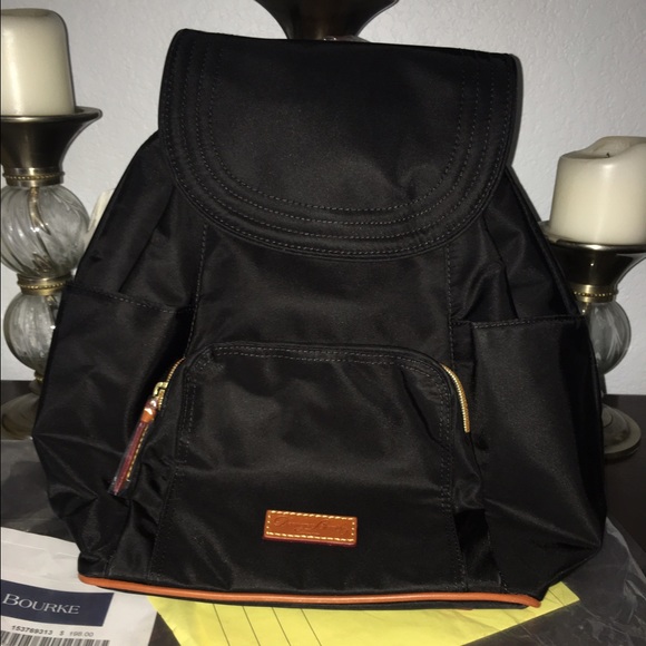 D&B black nylon backpack with leather trim - Picture 4 of 4