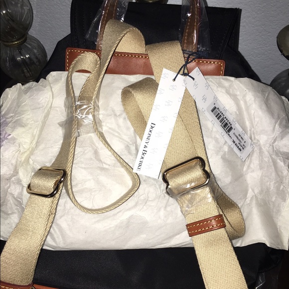 D&B black nylon backpack with leather trim - Picture 3 of 4