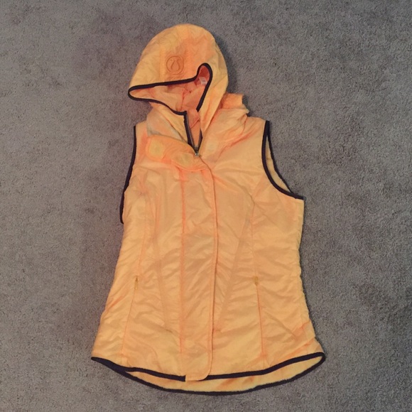 Yellow Lululemon Double Layer Hooded Vest