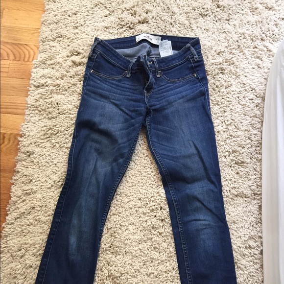hollister dark wash boot cut jeans stretch