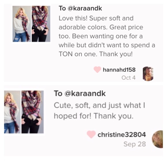 Fall/Winter, Flash Sale-Blanket Scarf, Plaid Scarf - Picture 4 of 4