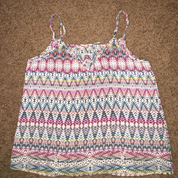 Multi Colored Flowy Tank Top!! Size medium! - Picture 2 of 3