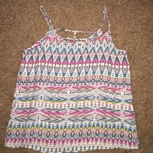 Multi Colored Flowy Tank Top!! Size medium!