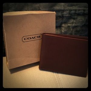 Coach brown leather wallet