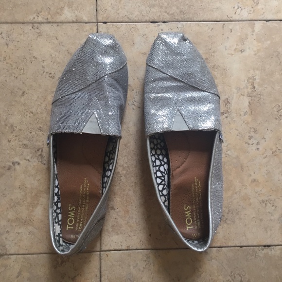 TOMS glitter shoes