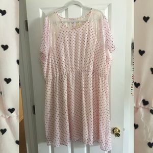 Baby Pink Heart Print Dress