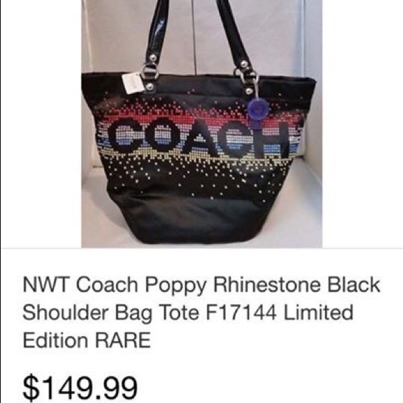 One of a kind COACH tote-  rainbow rhinestone - Picture 3 of 3
