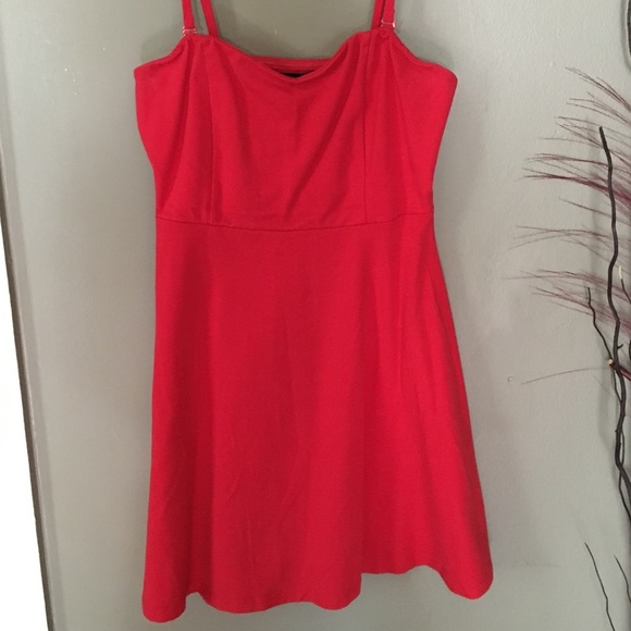 Red skater dress