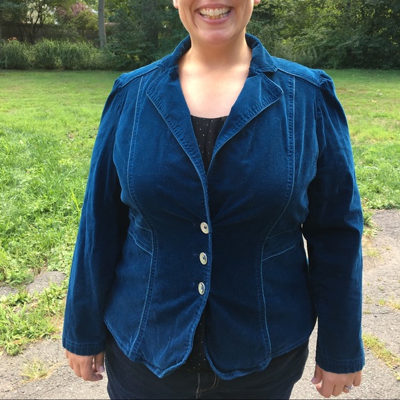 Soft, teal corduroy jacket