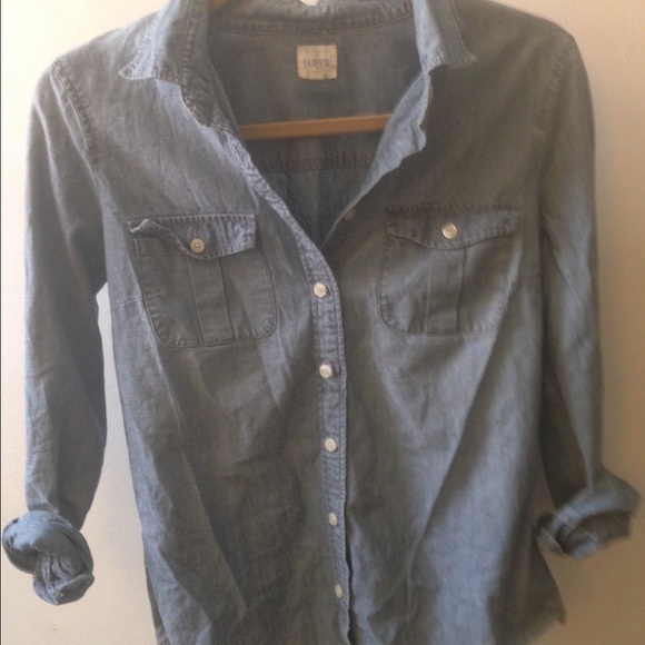 Chambray button up work shirt