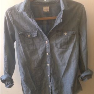 Chambray button up work shirt
