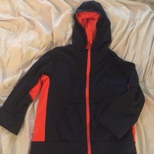 Boys Gymboree navy and orange track jacket Sz XS