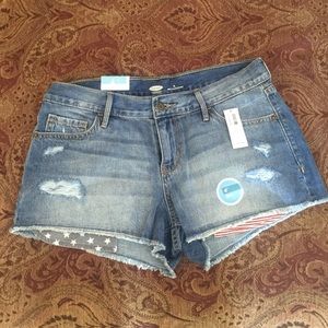 Old Navy American Flag Jean Shorts