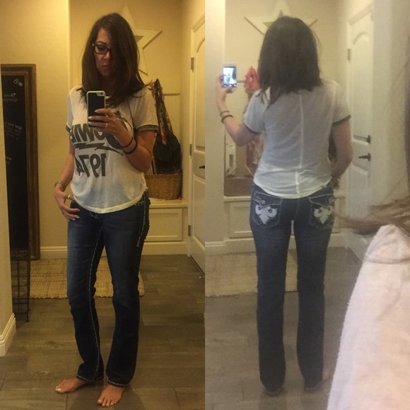 Jeans with white stitching. - Picture 4 of 4