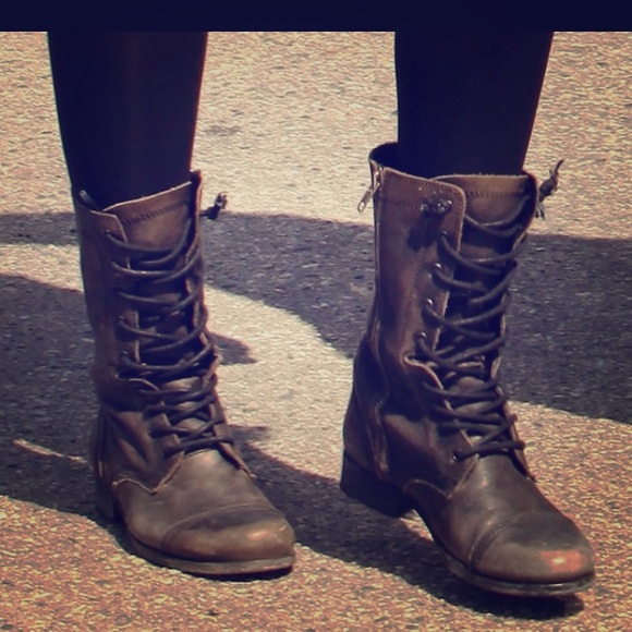 Lace up combat boots