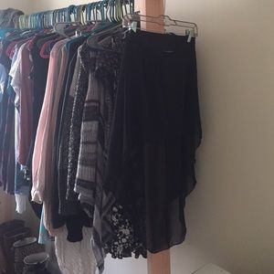 Brandy Melville High Low Black Skirt