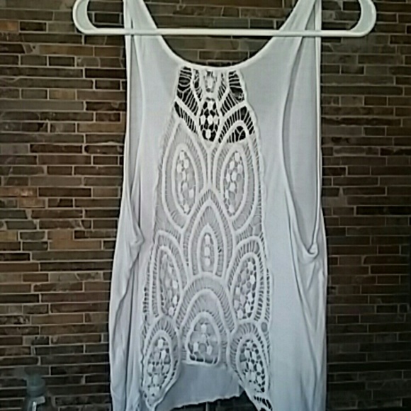 White crochet tank