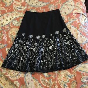 Christopher & Banks Floral embroidered Skirt.