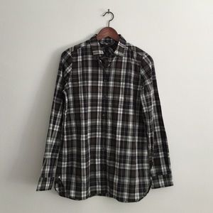 JCrew "shrunken boy shirt in Forest plaid" size 6T