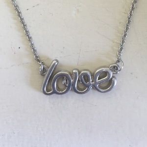 Necklace spelling love