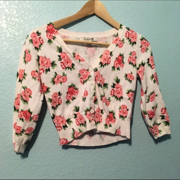 🌷🌹 Rose Print Cardigan 🌹🌷