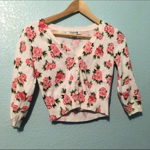 🌷🌹 Rose Print Cardigan 🌹🌷