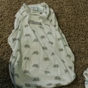 Swaddle Sure Small elephant and linen halo swaddle