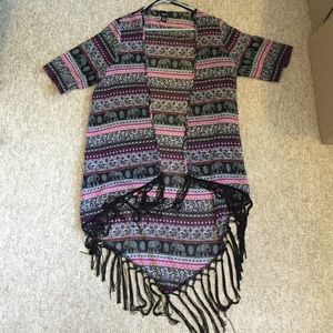 Elephant Patterned Kimono