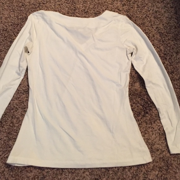 LOFT white long sleeve white top!Size Small Petite - Picture 4 of 4