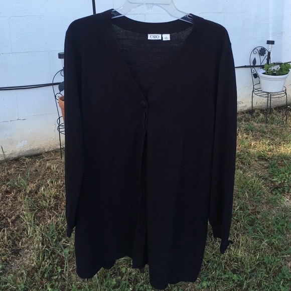 Knee Length Empire Waist Buttoned Sweater