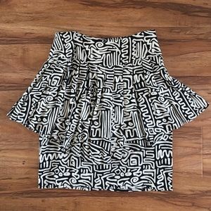 Ecoté B&W tribal pattern skirt