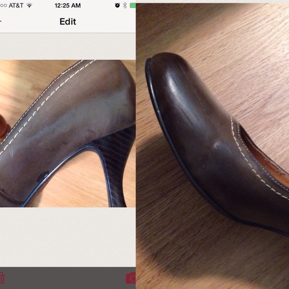 Round toe leather kitten heel - Picture 4 of 4