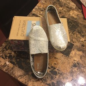 Classic Silver Glitters Flats