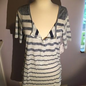 NWT RVCA stripped button shirt!!