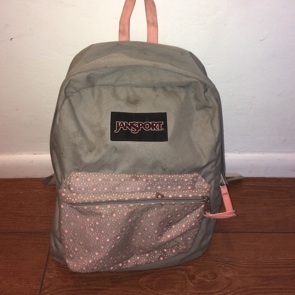 grey jansport backpack